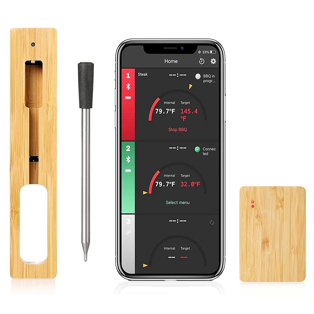 LED Wireless Repeater 2000mAh Power Bank 80M Range Long Extension Wireless Transmitter to support Meat Thermometer