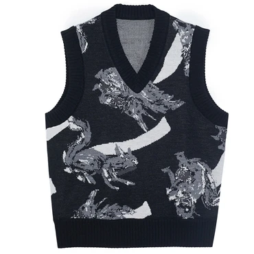 Kingsun модный мужской Трикотажный жилет с v-образным вырезом, топ для мужчин, дизайнерский свитер, жаккардовый стиль, трикотаж, мужские свитера