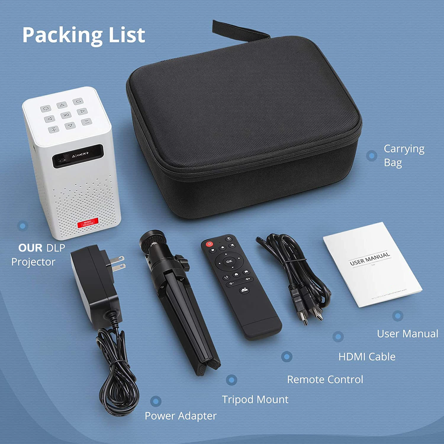 4K 3D Smart Android Mini Pocket Projector Led DLP Portable Wifi Beamer for Smartphone Tablet Mobile Phone Projector