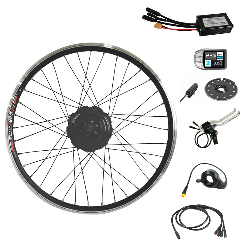Customized 48V Lithium Battery 250w Brushless Hub Motor wheel Electric Bike Electric Bicycle Conversion Parts kit