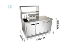 Oem stainless steel cafe table juicer coffee shop designs modern set furniture bubble tea restaurant commercial bar counters