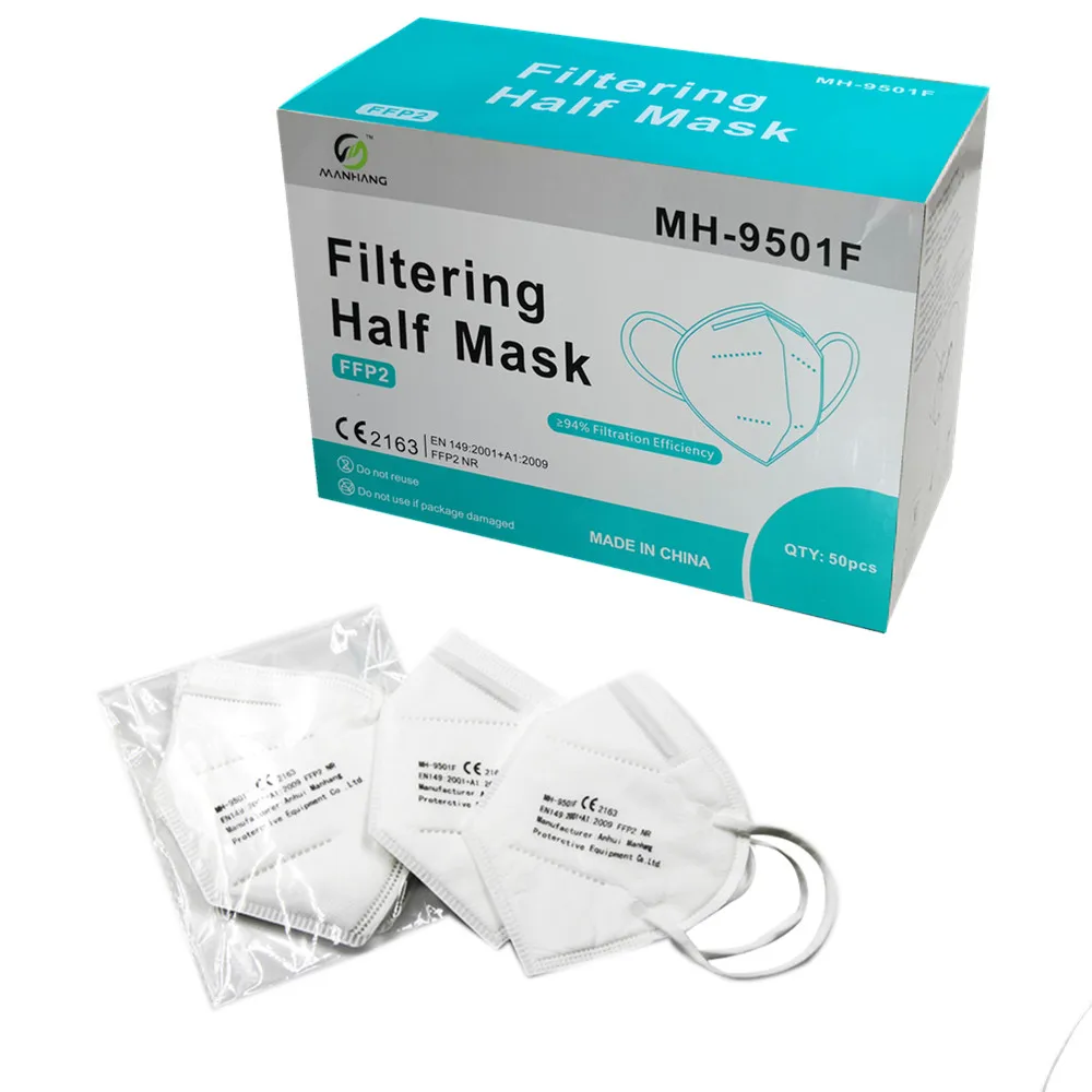 FFP2 Face Mask Manufacturer Public Protection 5 Layers Earloop FFP2 Mask NON-WOVEN Fabric FFP2 Masks