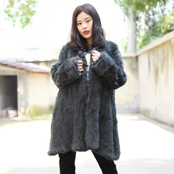 CX-G-A-139C Hot Sale Korean Style Rabbit Fur Coat Women