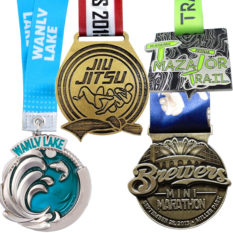Design Your Own Sport Metal Logo Marathon Running Finisher Zinc Alloy Custom Medal Design Soccer 5K Running Sports Customised