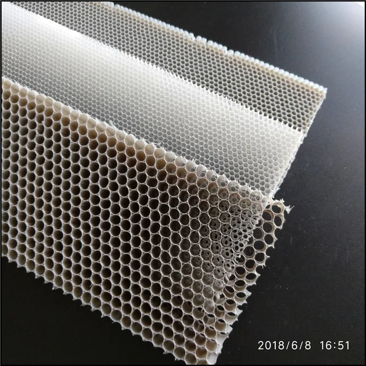 polycarbonate  honeycomb core  cooling pad for cold air laminating in conditioner, refrigerator showcase etc