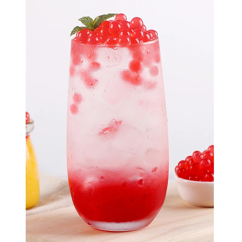 1.3KG Strawberry Fruit Popping Boba Bubble Tea Bubble Tea Pearl Jelly Balls Ingredients