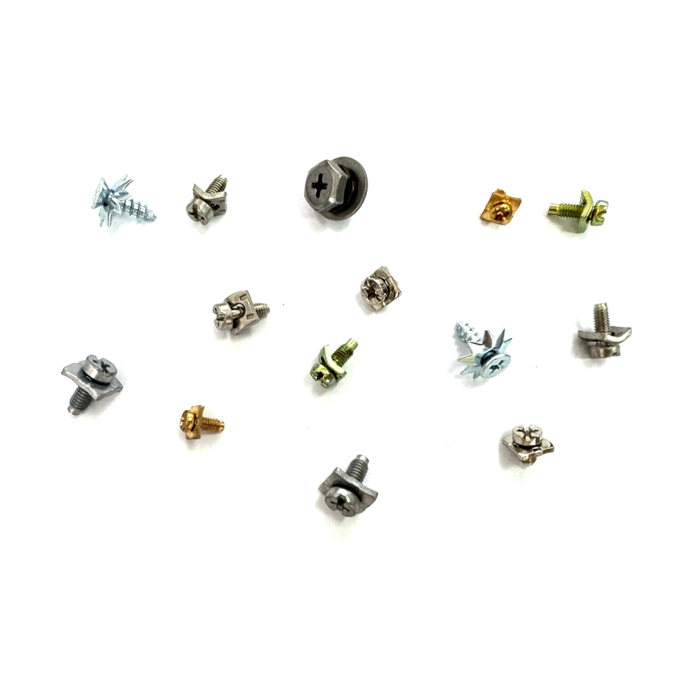 Nickel Plated Square Washer screw and zinc Plated Two Combination Cross Round Head Pad Slotted Screw