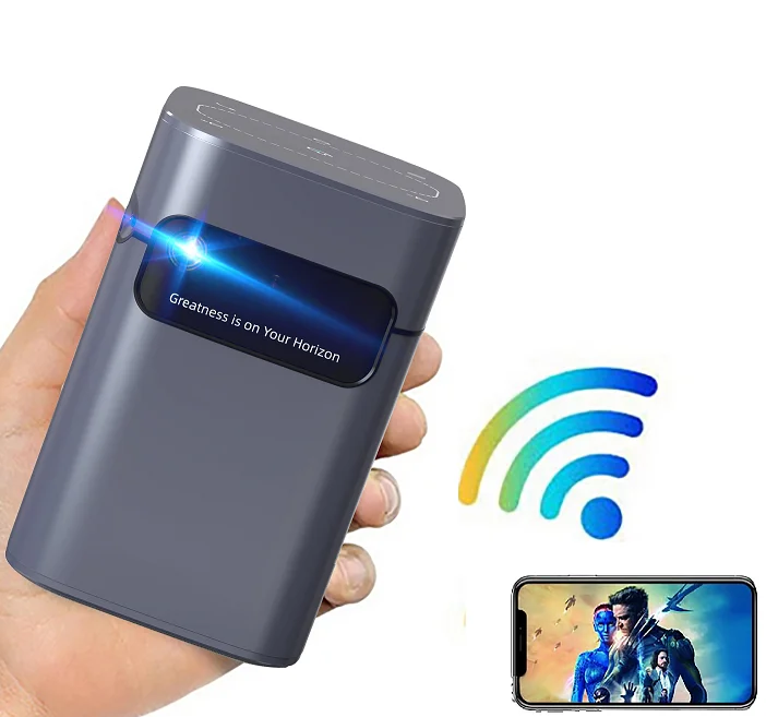 Touch Panel Wireless Beam k19 Business Mini Full HD DLP HI-FI Speakers Android Wifi Pocket Smart Gaming Projector