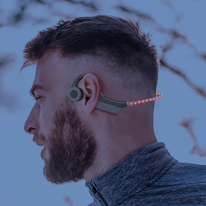 Sport Waterproof Blue Tooth Fingerprint Touch Control Bt Headset Running Handsfree Earphone Bluetooth Wireless Headphone