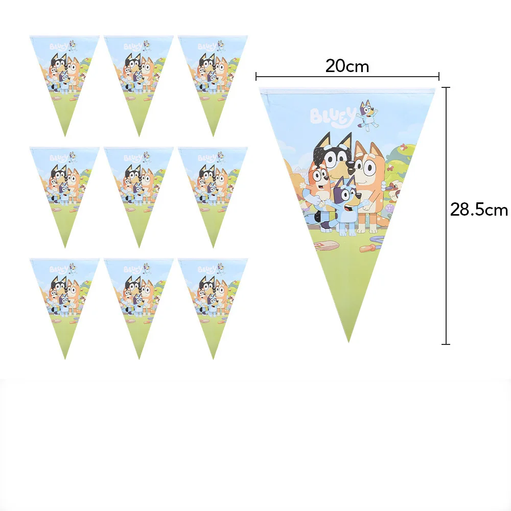 Chilli Blue Dog Blue Dog Birthday Party Supplies Decoration Background Cloth Paper Plate Paper Napkin Tablecloth Paper Cups