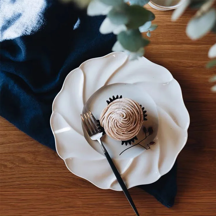 Ceramic dining plate set for kitchen housewares