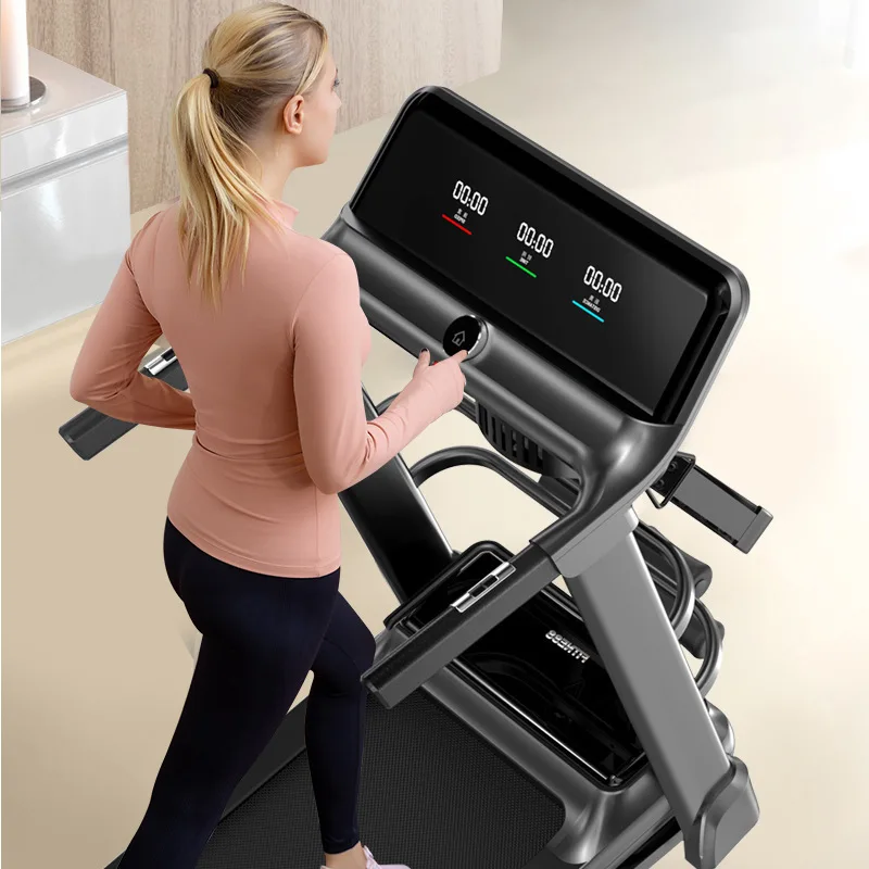 Commercial semi horizon fitness wooden treadmill tv for hot selling sport smart gym equipment running machine dog lubricant