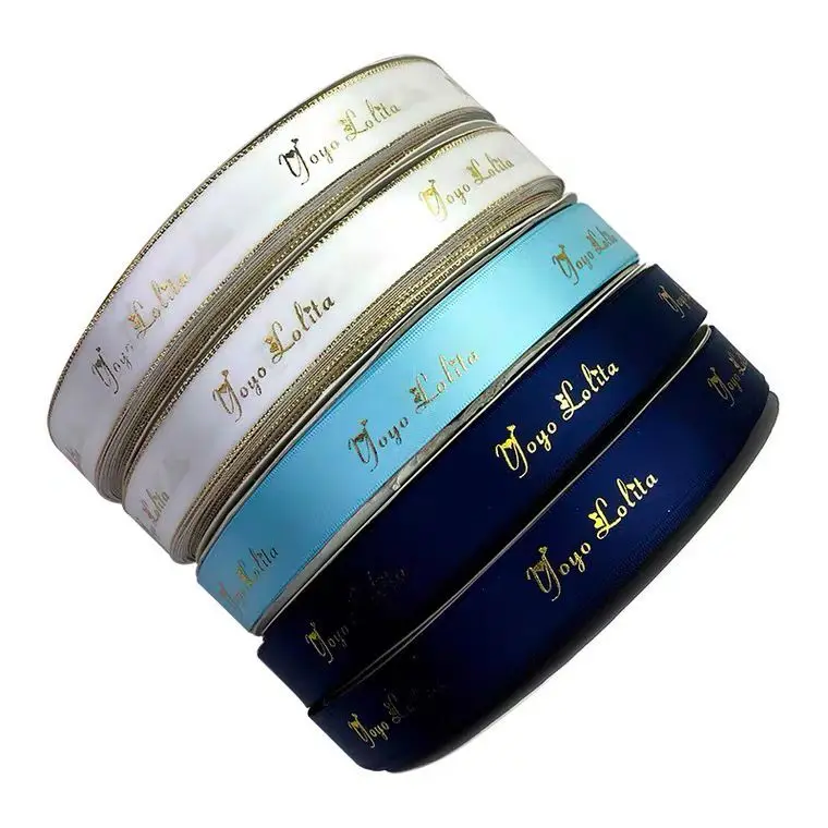 Custom Wholesale printed satin personalized Silk Tape Satin Ribbon for gift box