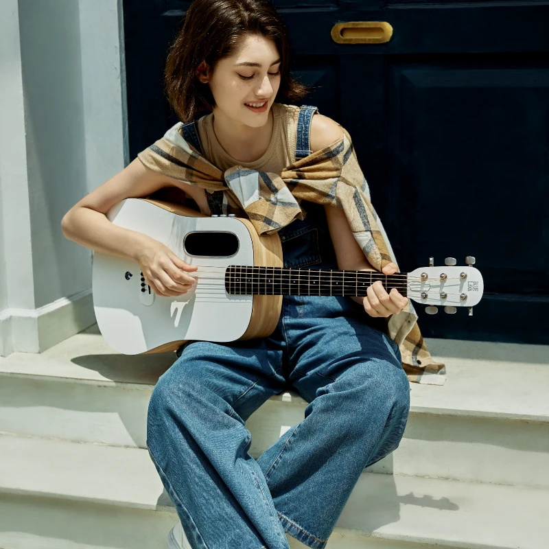 Take fire guitar BLUE LAVA Source Male/female Novice Beginner folk guitar travel 36 inches Take fire guitar BLUE LAVA Source Mal