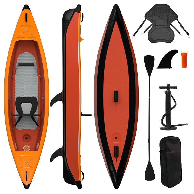 China Supplier Cheap Recreation Inflatable Boat Pvc Inflatable Kayak Sail Boat 2 Person Transparent Rowing Boat Rigid Sup Game