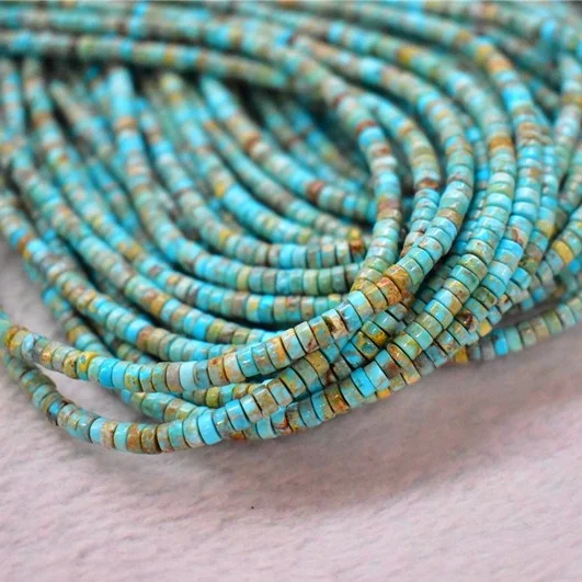 Flat Round Wheel Shaped Gemstones Strands Natural  Imperial Jasper Heishi Beads sea sediments Jewelry making