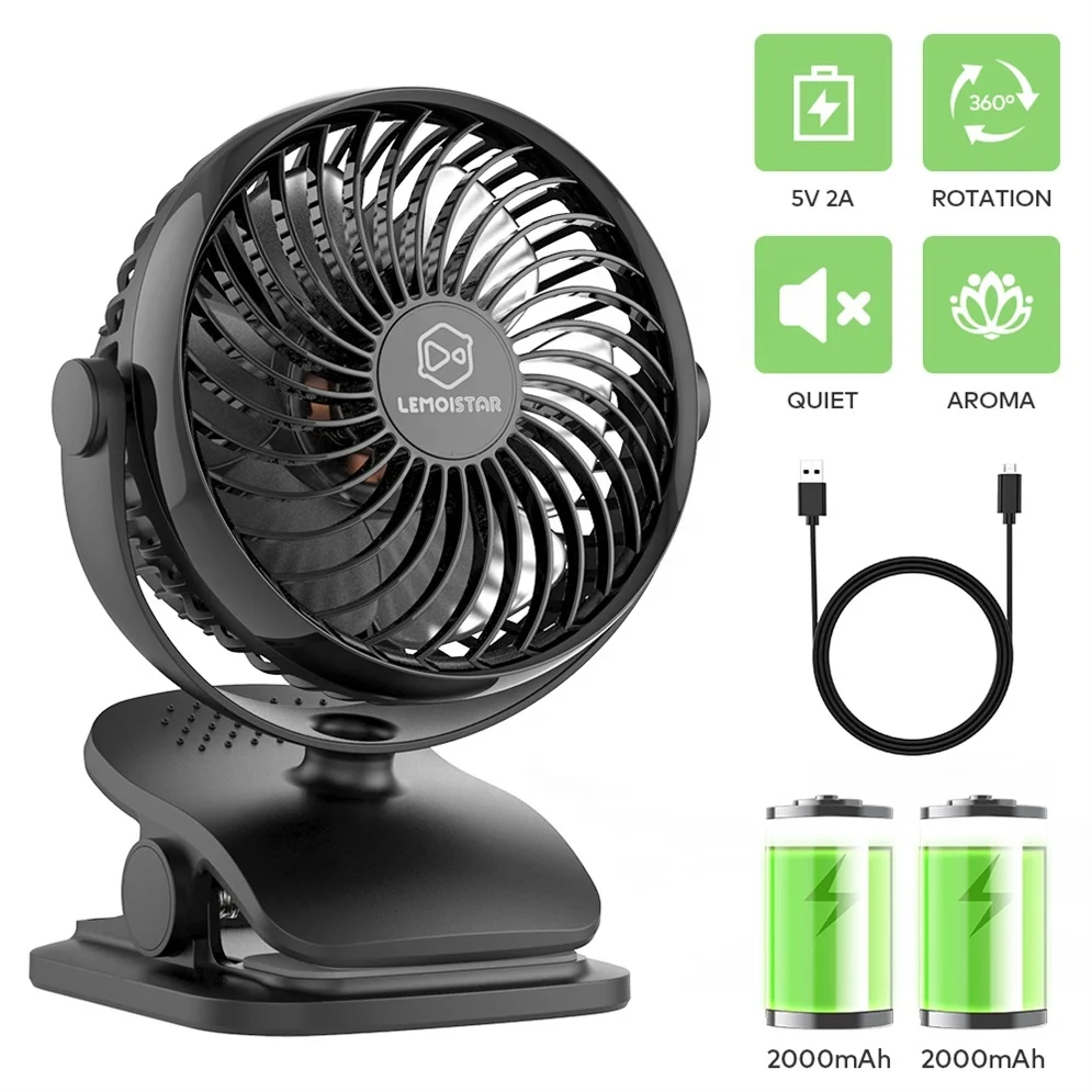 
Factory Supply New Design Customized Fashion High Speed KC PSE Battery Operated Portable Clip Rechargeable Fans 