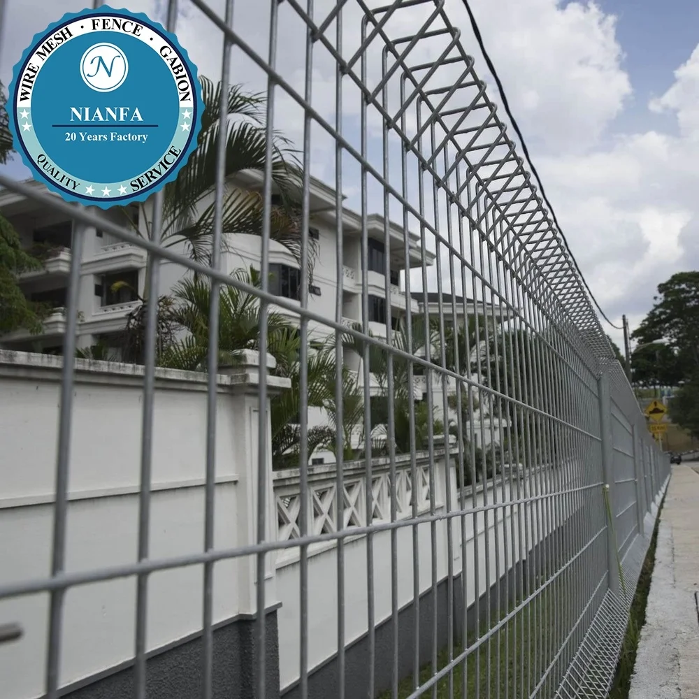 South Korea BRC Welded fencing/ roll top fence/ Rolled Beam Section at Top and Bottom Edge hot dipped galvanized steel fence