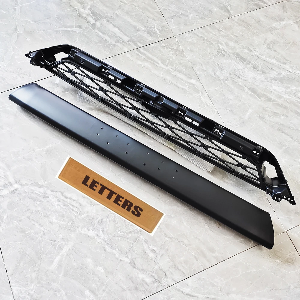 Guangzhou Auto Parts ABS Black Front Grille For 4Runner 2014 2015 2016 2017 2018 2019 All Models With 4 LED Lights And Letters