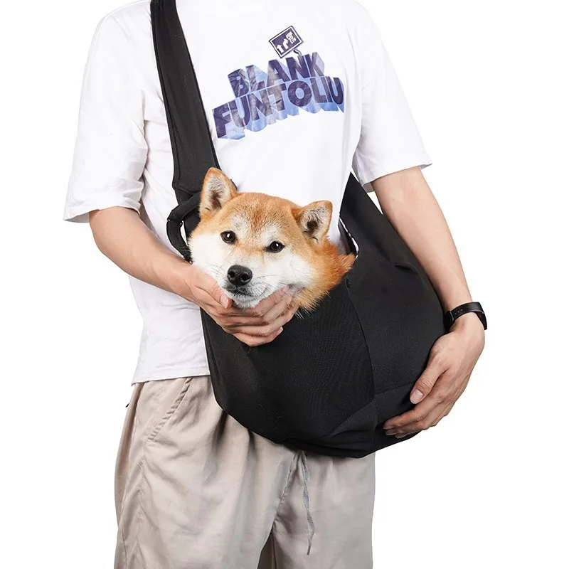 Hand Free Breathable Shoulder Bag Front Pocket Safety Belt Carrying Small Dog Cat Dog Sling Carrier Adjustable Padded Strap