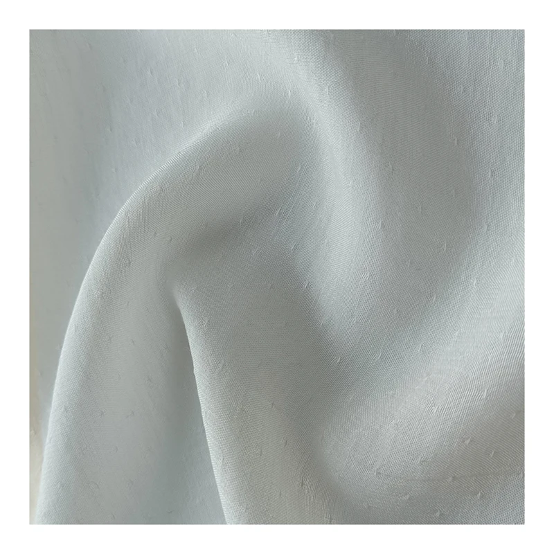 cotton feel 100% polyester voile scarf poplin fabric dobby dot chiffon voile fabric spun polyester fabric