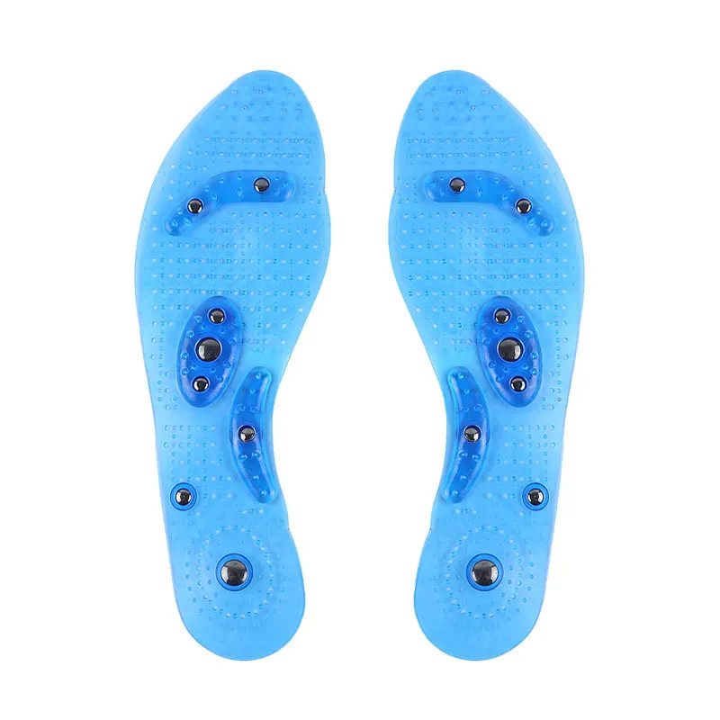 PVC gel feet massage foot reflexology shoes insole acupuncture acupressure magnetic insoles