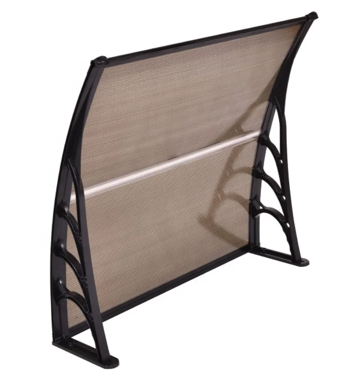 Hot selling 2.6*3.2ft UV Rain Snow Sunlight Protection Polycarbonate Sheet Door Canopy Awning Aluminium Window Awning