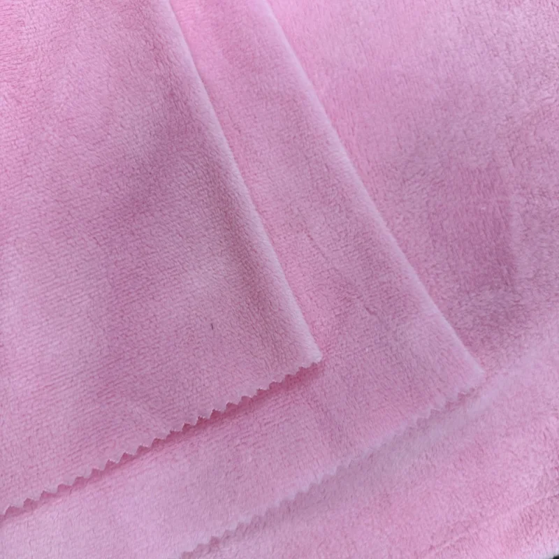 Velvet spandex knit fabric long plush home textile breathable soft fabric spandex winter clothes velvet fabric for sleepwear