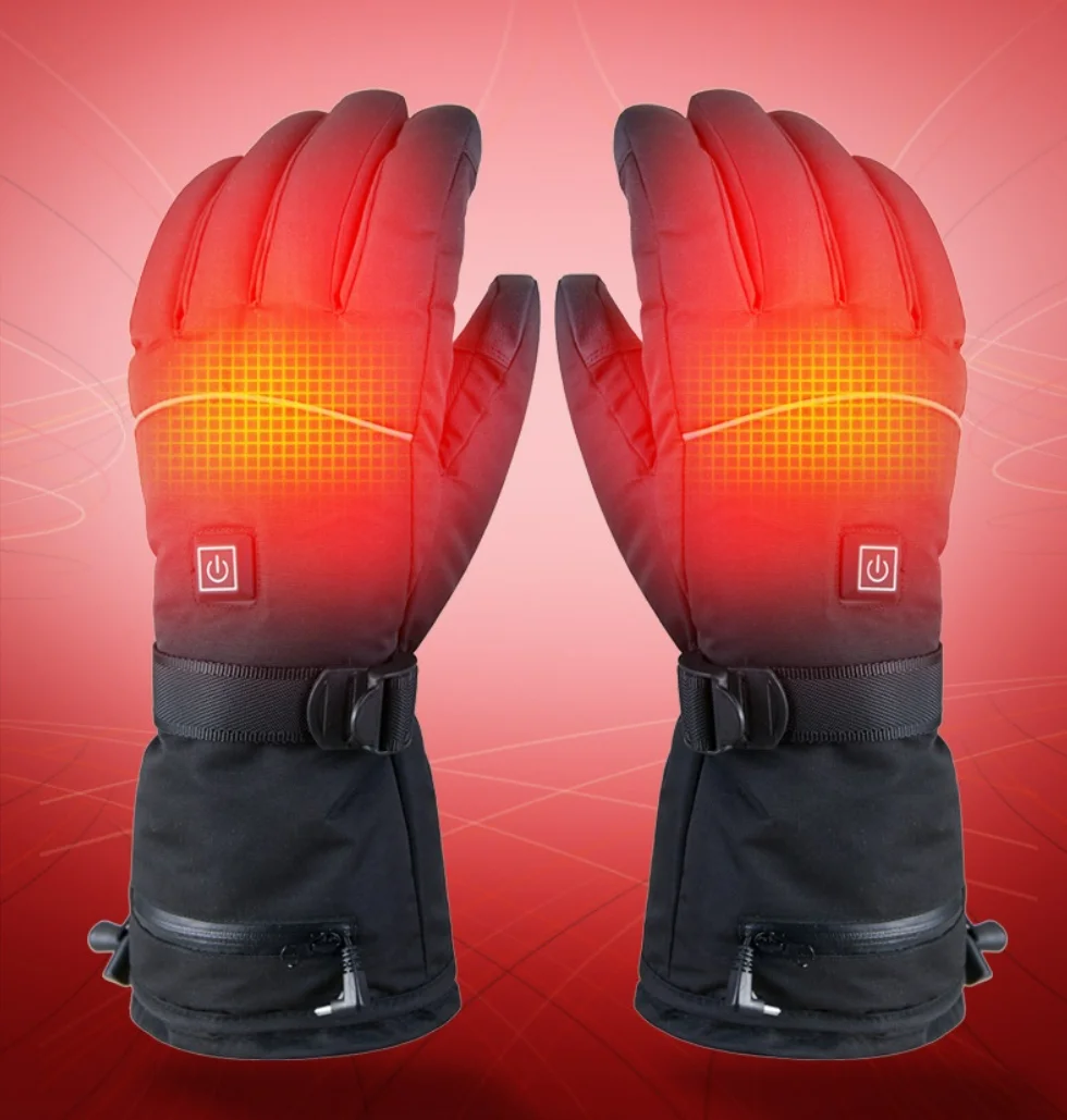Bike Motorcycle Battery Rechargeable Heat Warm Gloves Electric Ski Heated Glove Liners
