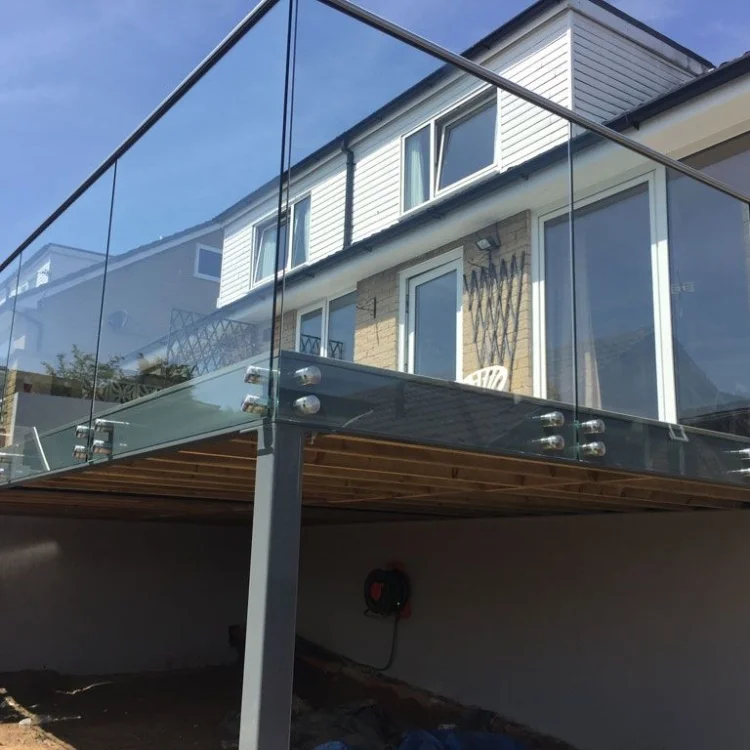 On Sale Aluminium U Channel for 12 mm Glass Corer Post Black Handrail Balustrade for Stairs