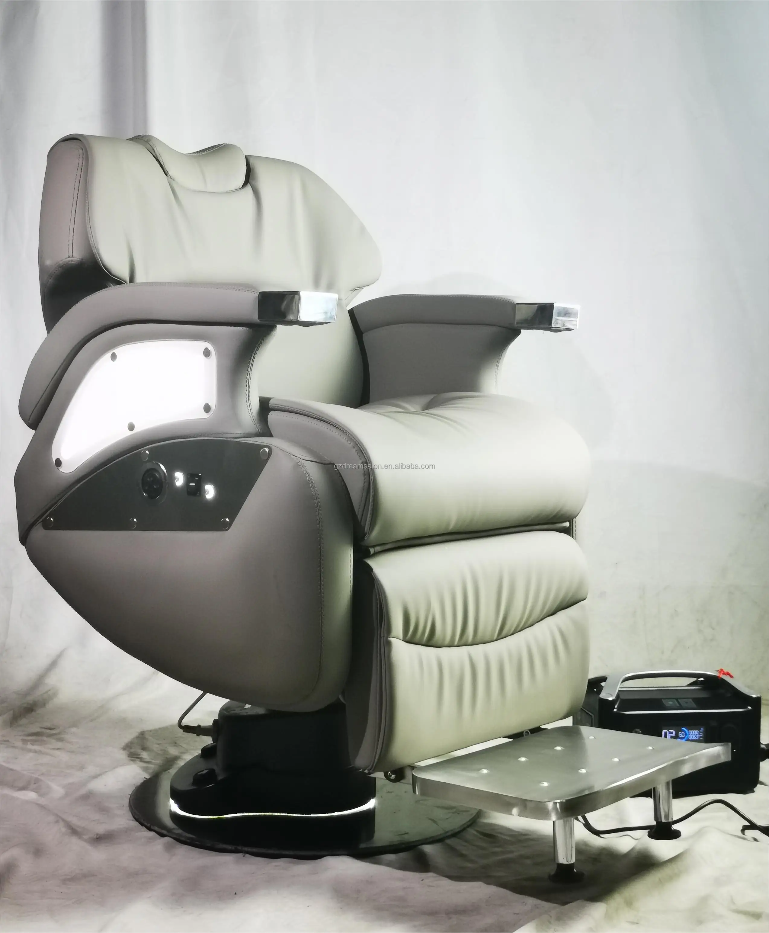 DREAMSALON 2023 Latest Unique Design Grey Facial Care Funiture Salon Electric Pneumatic Backrest Comfortable Hair Care Chair