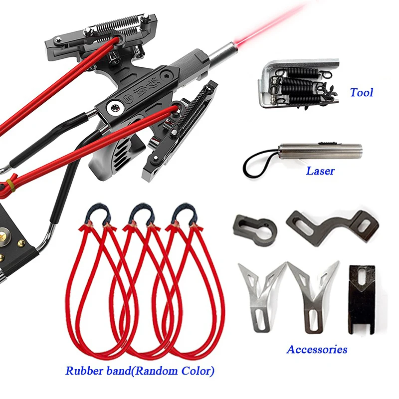 Профессиональная охотничья Рогатка для взрослых с запястьем и инфракрасным прицелом Мощная Резиновая лента стрельбы