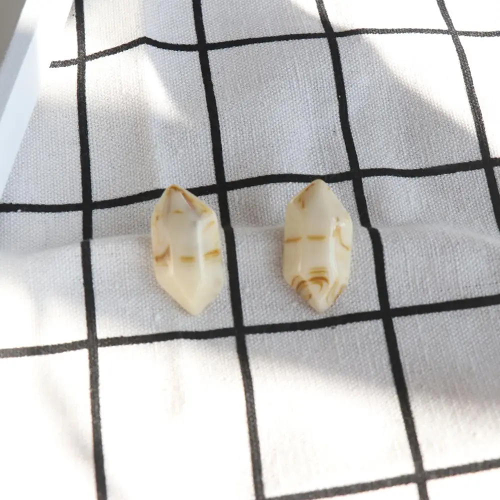 Korean geometric irregular tortoise resin earrings minimalist chic for  women jewelry earrings