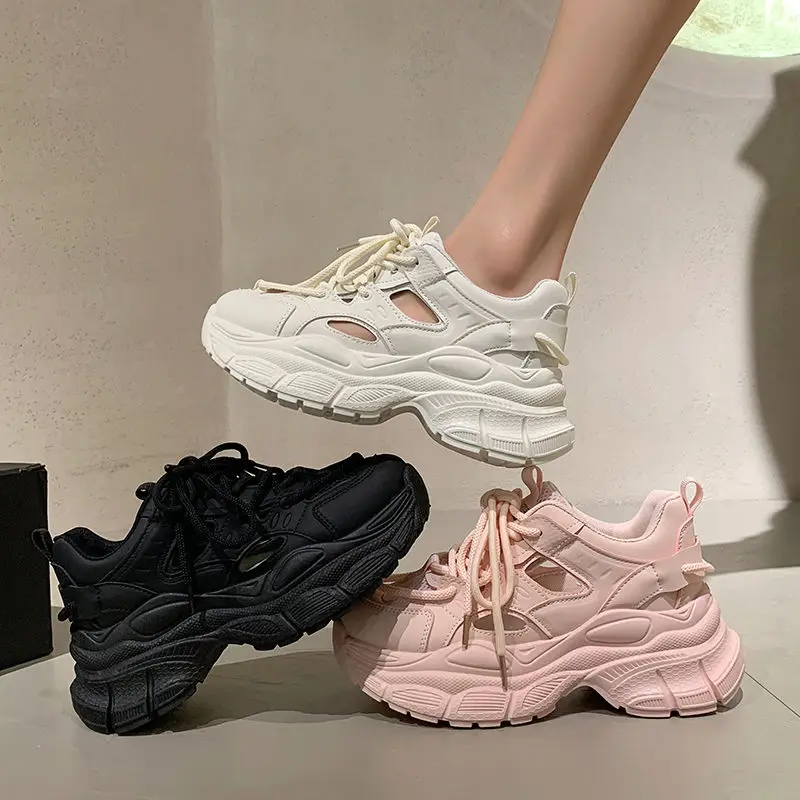 Casual Mesh Sports Women Shoes Fashion Thick Sole Woman Sneakers Breathable New Style Sneakers Women