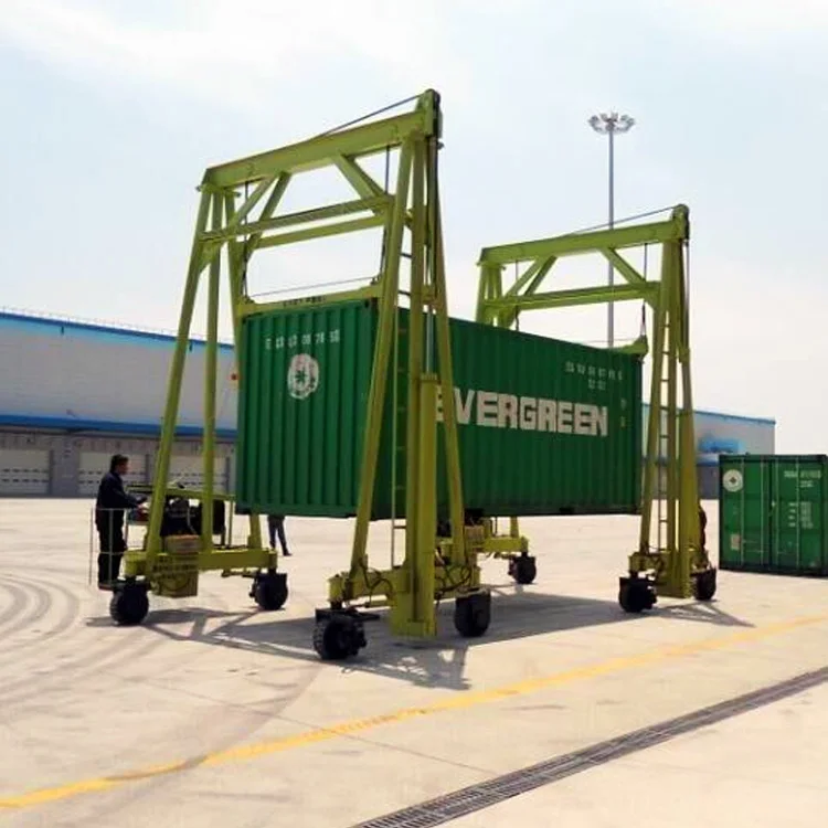 Diesel Motor Hydraulic STS Mini Portable Tower Container Lifting Gantry Crane Shipyard 10 Ton Single Girder Gantry Crane