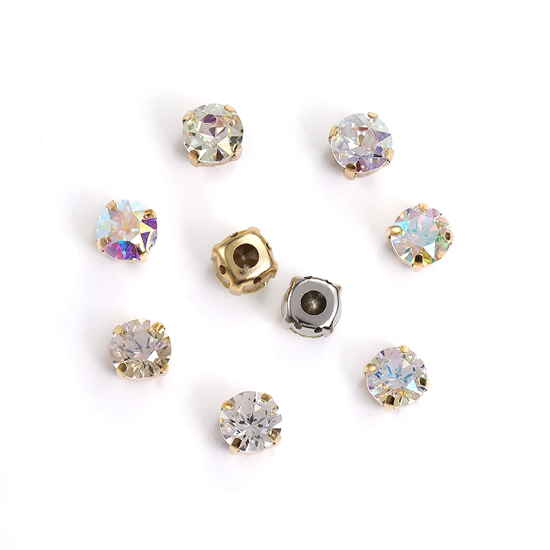 Xichuan  Factory Sale  Xirius Shape Glass Crystal  Claw Rhinestones  with Copper for Jewelry Accessories and clothes  bags