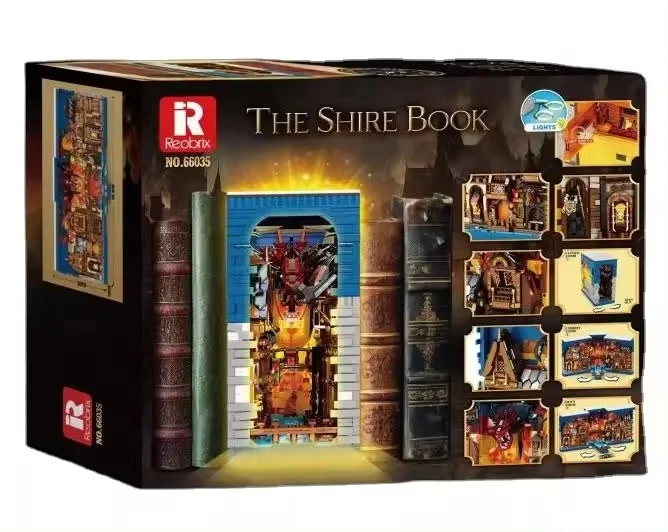 The Shire Book Reobrix 66035 Hobbit Themed Book File Building Blocks Sets