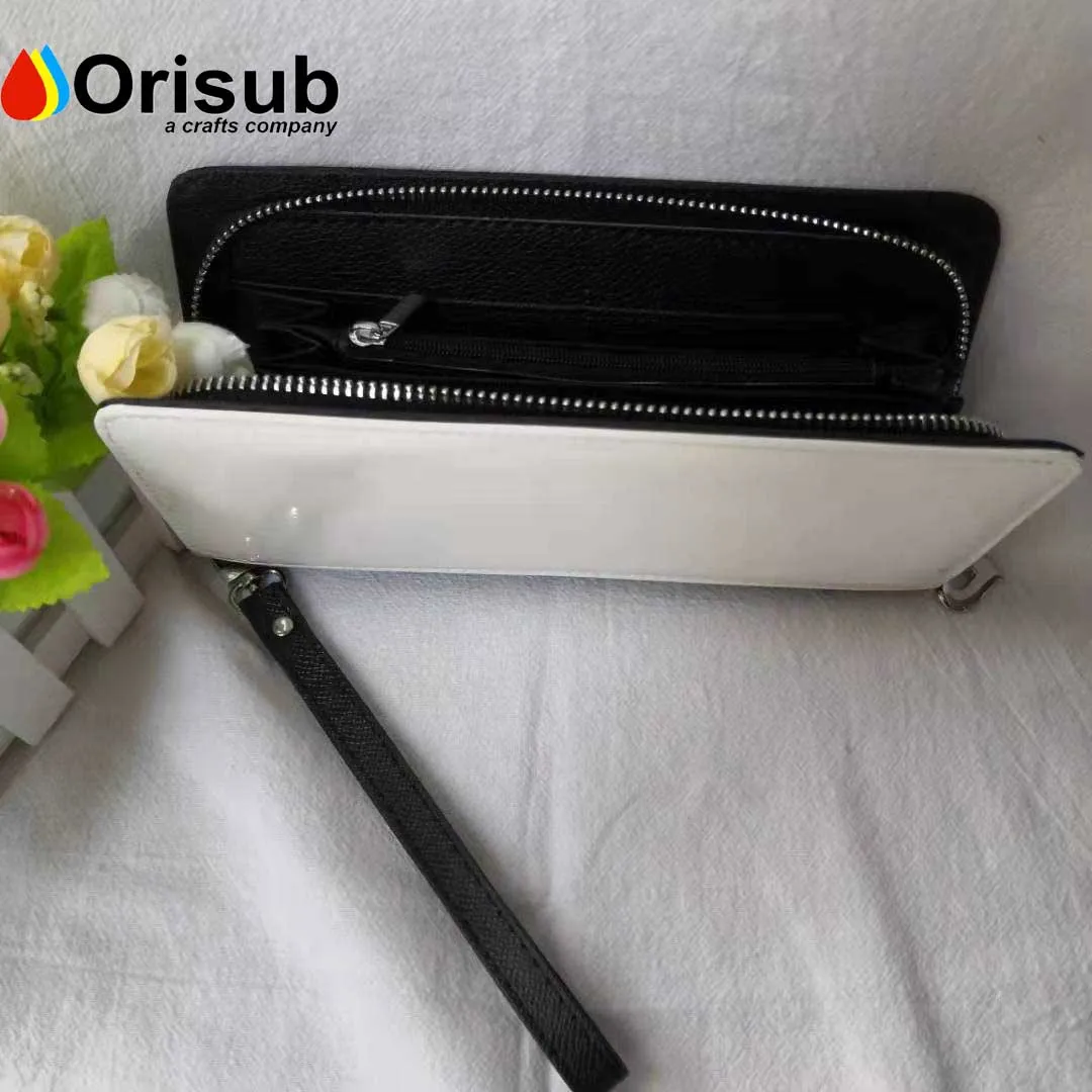 Blank sublimation women long wallet with zipper