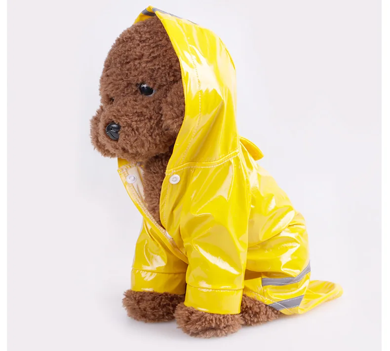 Spring Summer Fluorescence Color Waterproof Fashion Dog Raincoat Pet Clothes dog Rain coat