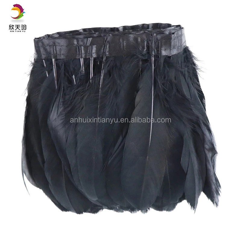 Clothing Garments White Feathers Trim Goose Feather Fringe for Sale