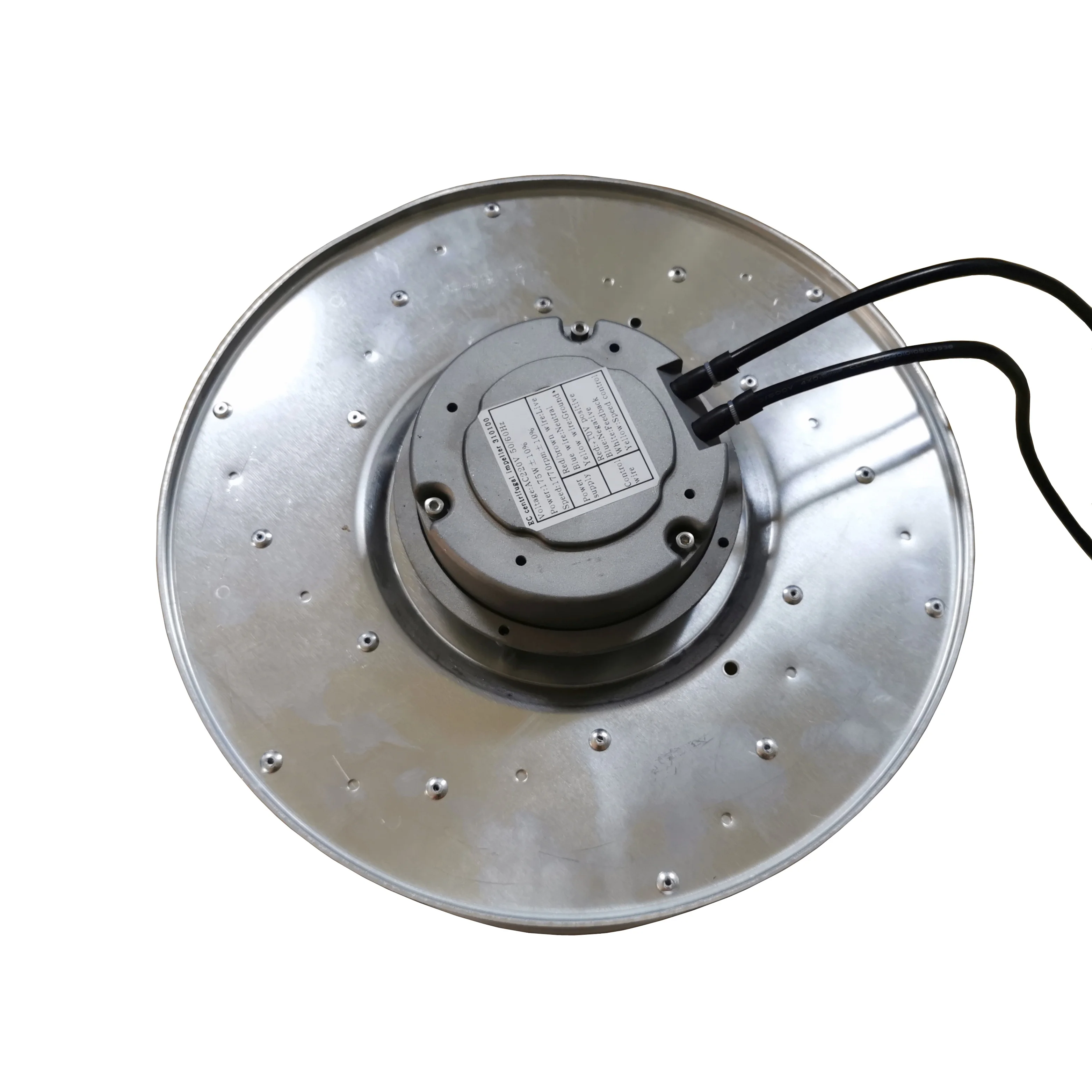 DC 24V 48V backward curved centrifugal fan 310mm brushless impeller