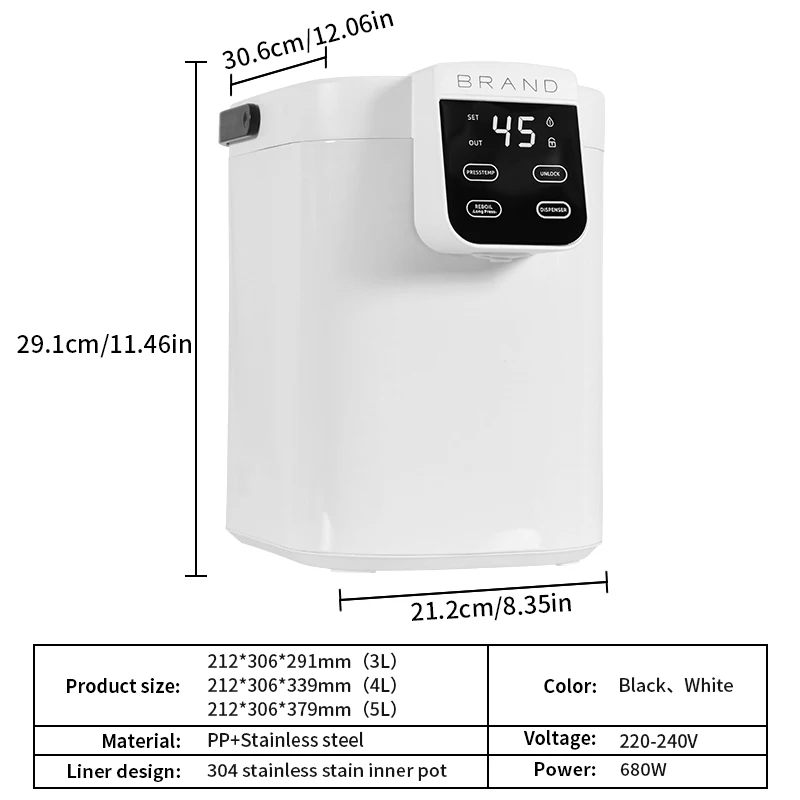5 L Stainless Steel Electric Thermopot Air Pot Electric Airpots thermo pot water dispenser
