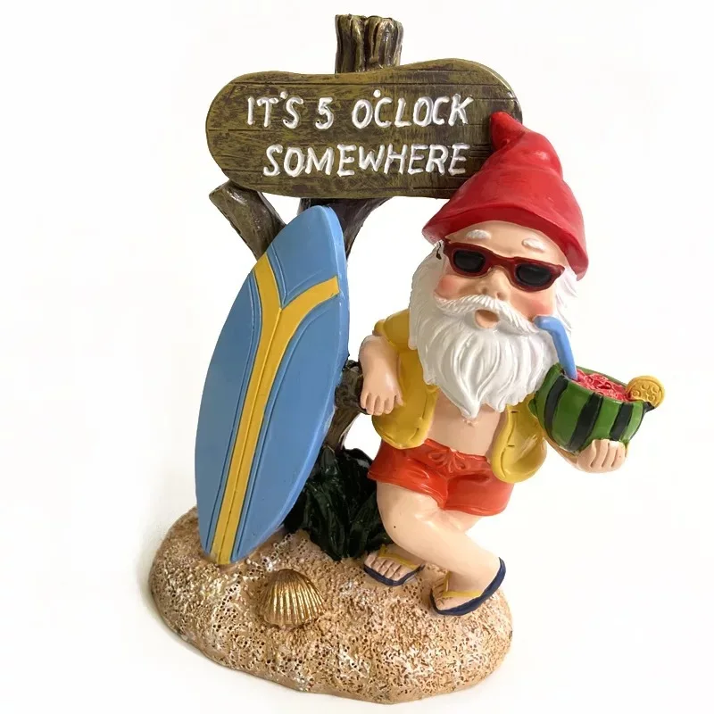 Wholesale Factory Small Size Garden Resin Gnome Statue Craft Decoration for Home Garden