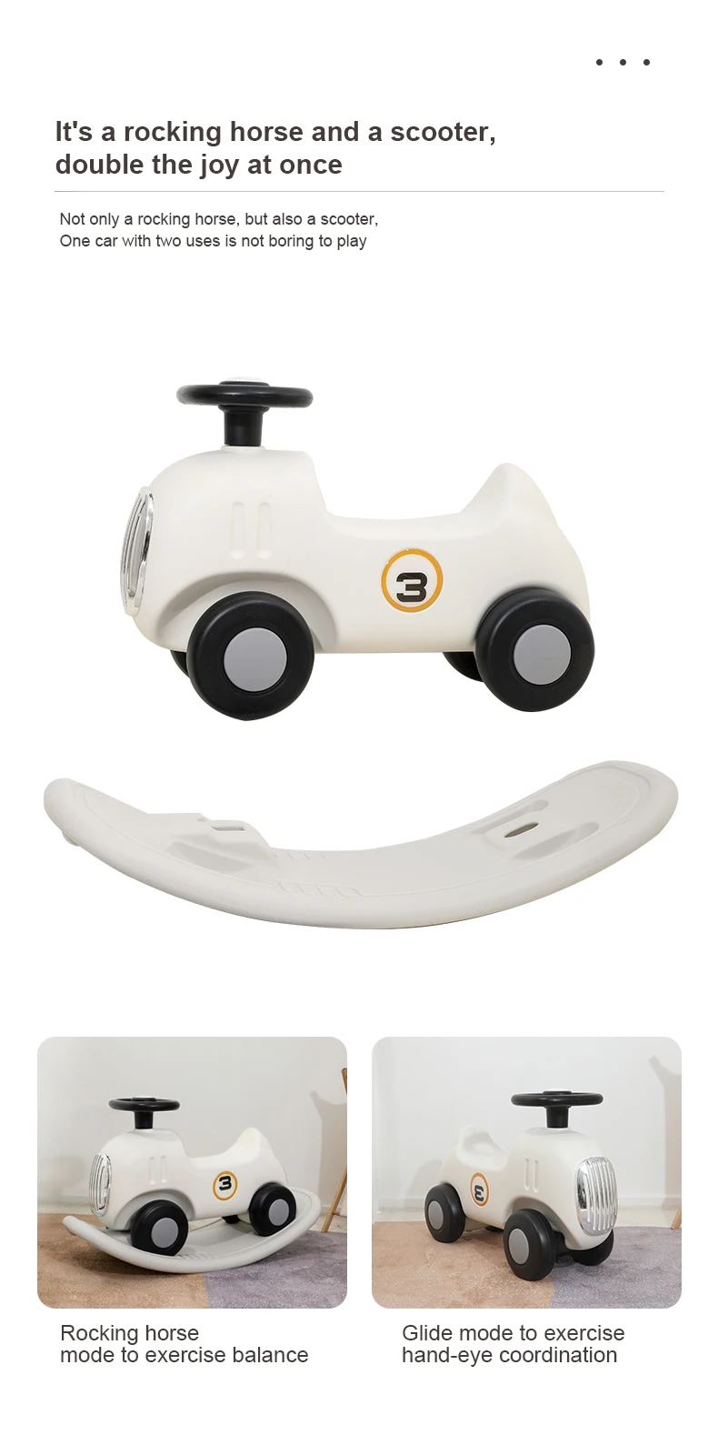 Funny Multifunctional Kid Toys Car with Music Baby Rocking Horse