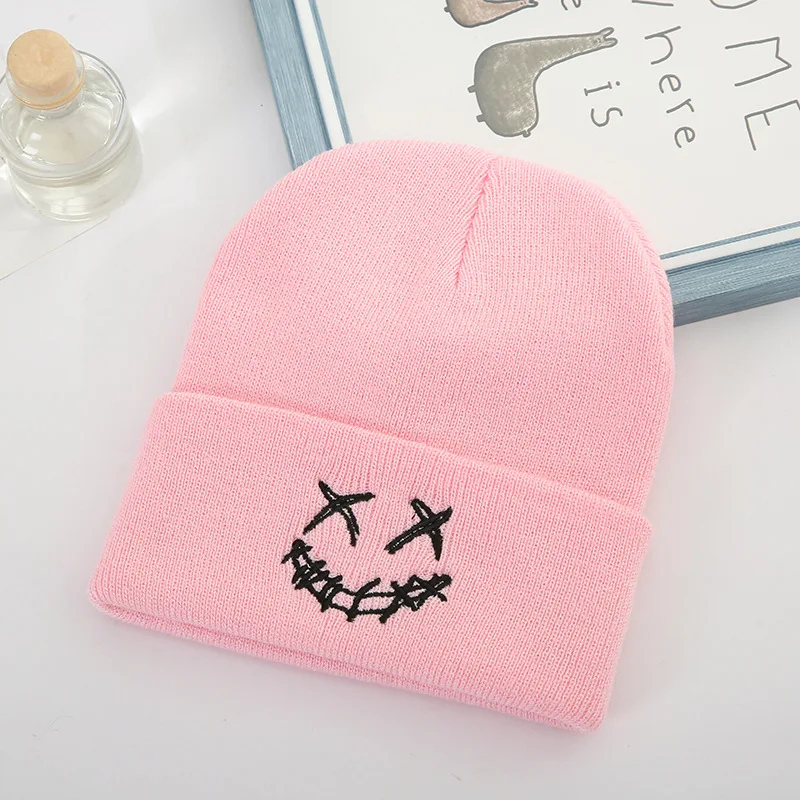 Wholesale Embroidered Knitted Hat Personality INS Student Winter Ear Protection Warm Hats