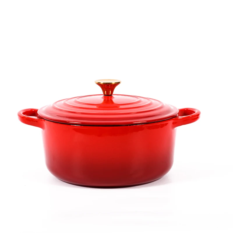 Customized Logo  cast iron enamel cooking soup stock dutch oven pots casserole cookware sets