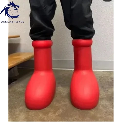 2023 New Design Latest  Red boots Wholesale Sneaker Mid-Leg Boots Custom Wave Body Big Red Boots