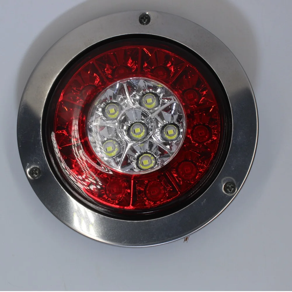 13 7*13 7 см 5.39in 24v 16led 4 провода с нержавеющей сталью задний фонарь для грузового прицепа