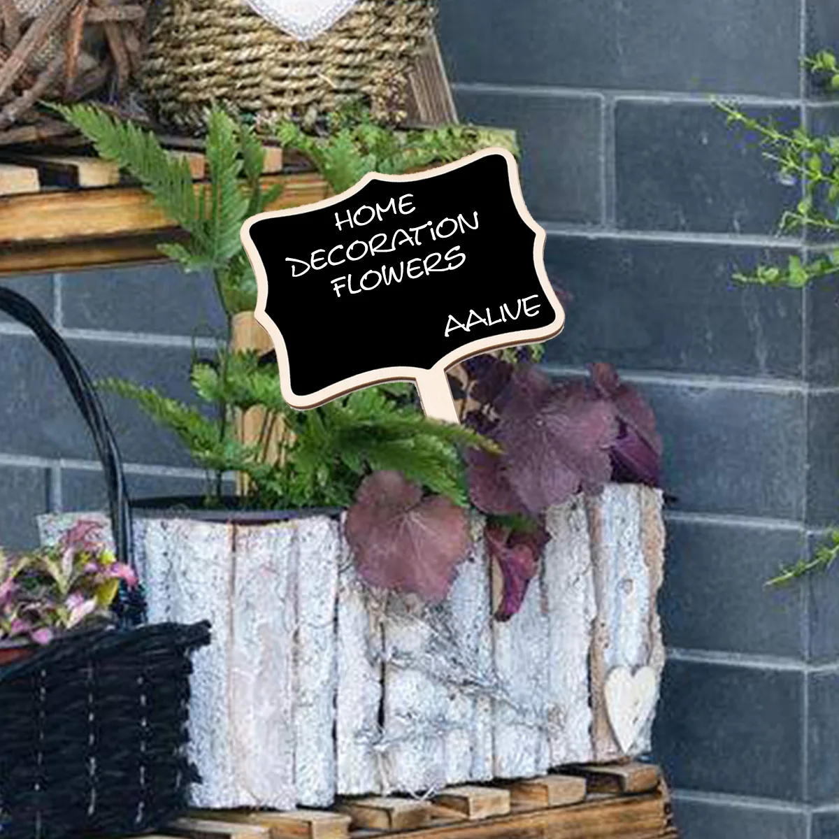 Home Decoration Wooden Wedding Guest Book Wood Tags Message Board Creative Small Blackboard Table Number Ornaments