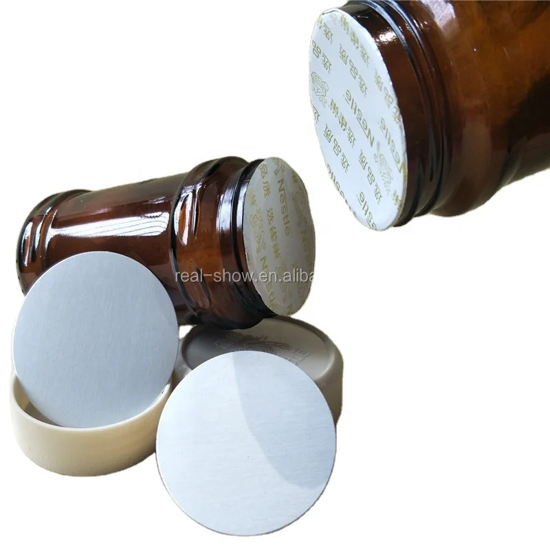 Hot sale aluminum foil paper board induction sealing wads with easy open pull tabs for food packaging bottle cap